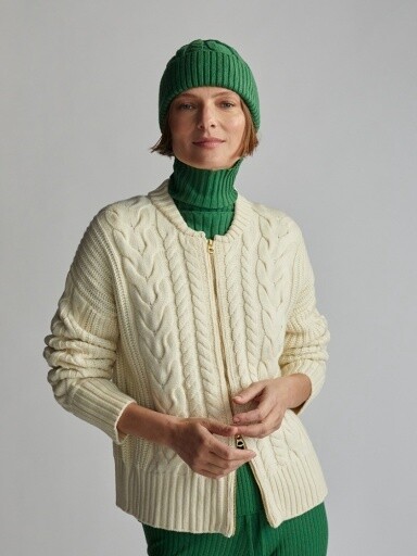 grace cable knit jacket