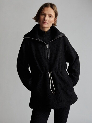 parnel half zip fleece, Size: XS, Colour: black, Season: 2340