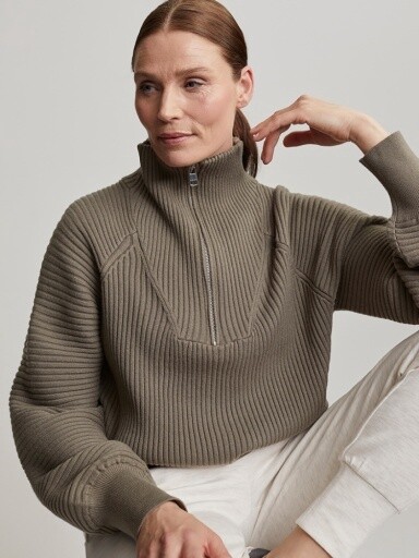 reid half zip knit