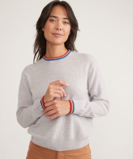 Harper Cashmere Sweater, Size: Extra Small, Colour: light grey heather