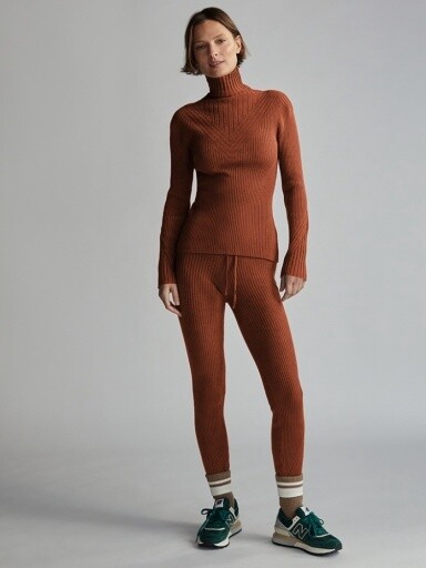 mocado rib knit legging, Colour: tortoise shell, Size: L