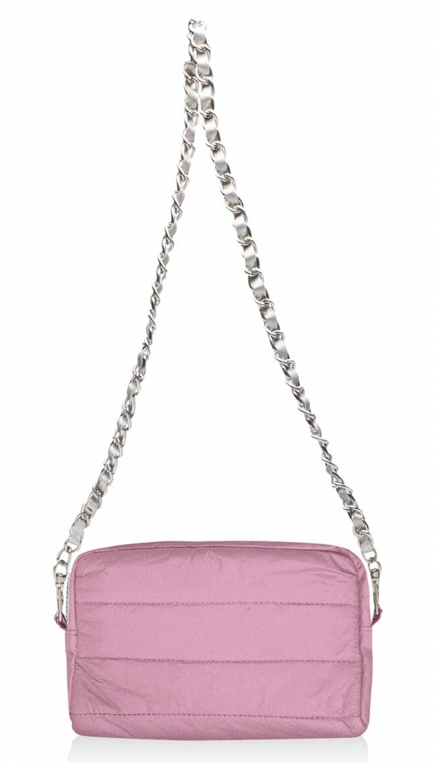 Mini Chain Puffer Purse, Colour: Fairy Pink