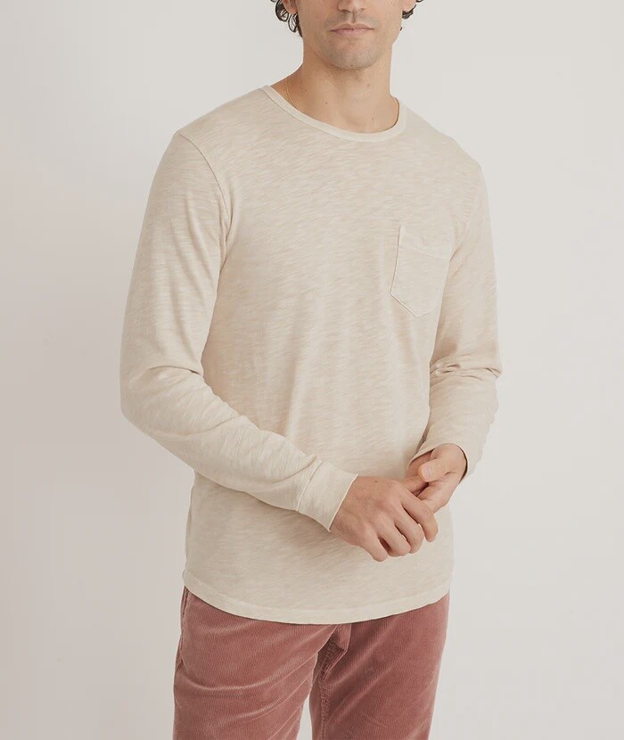 Vintage Heavy Slub Long Sleeve Pocket Tee