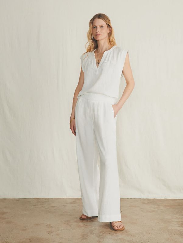 Dream Cotton Gauze Wide Leg Pant