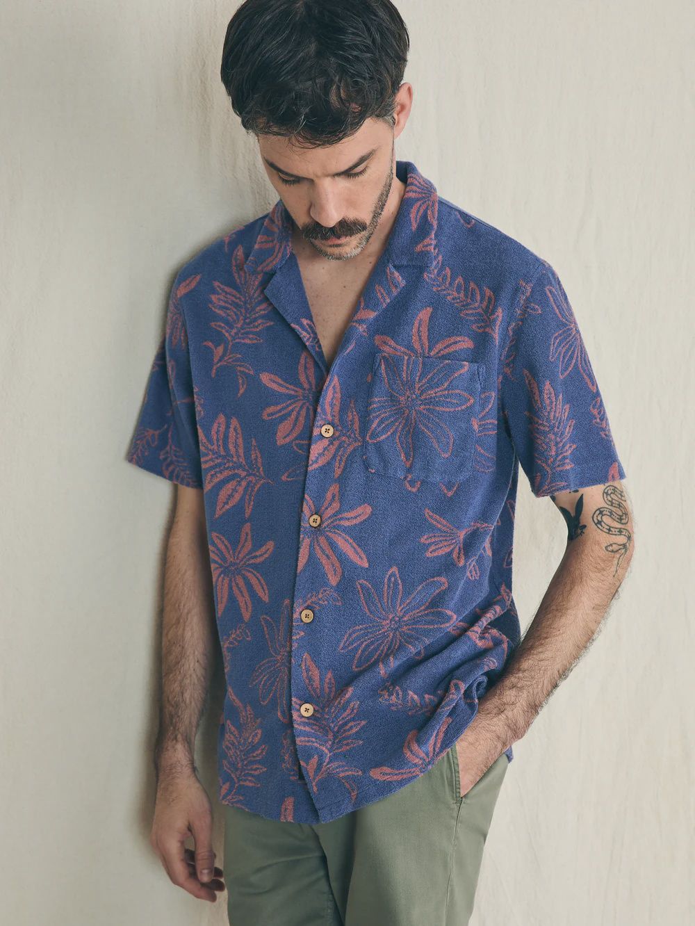 ss cabana towel terry shirt
