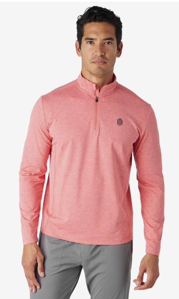Core Tech Quarter Zip, Size: S, Colour: Red Heather