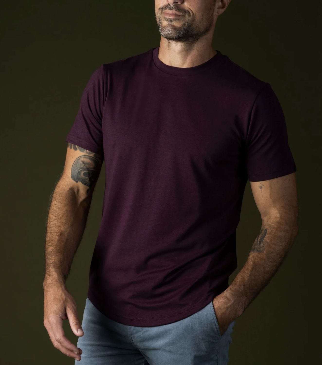 Men&#39;s Quattro Everyday Short Sleeve, Size: S, Colour: Aubergine