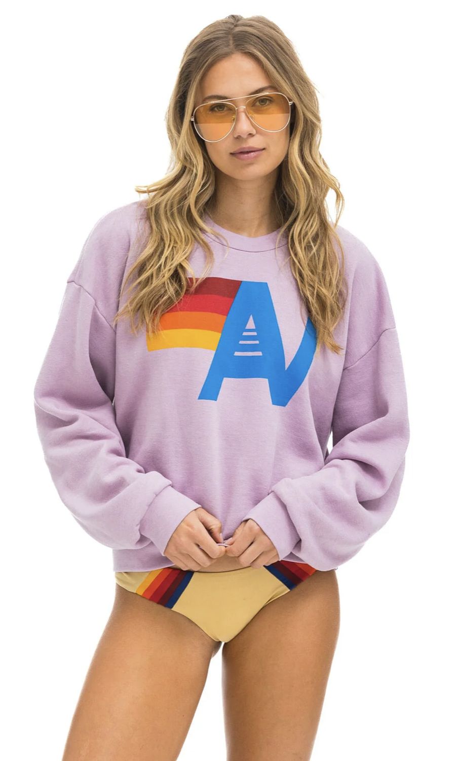 Logo Relaxed Crew, Colour: Mauve, Size: S