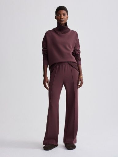The Wide Leg Pant 28, Size: S, Colour: deep mahogany