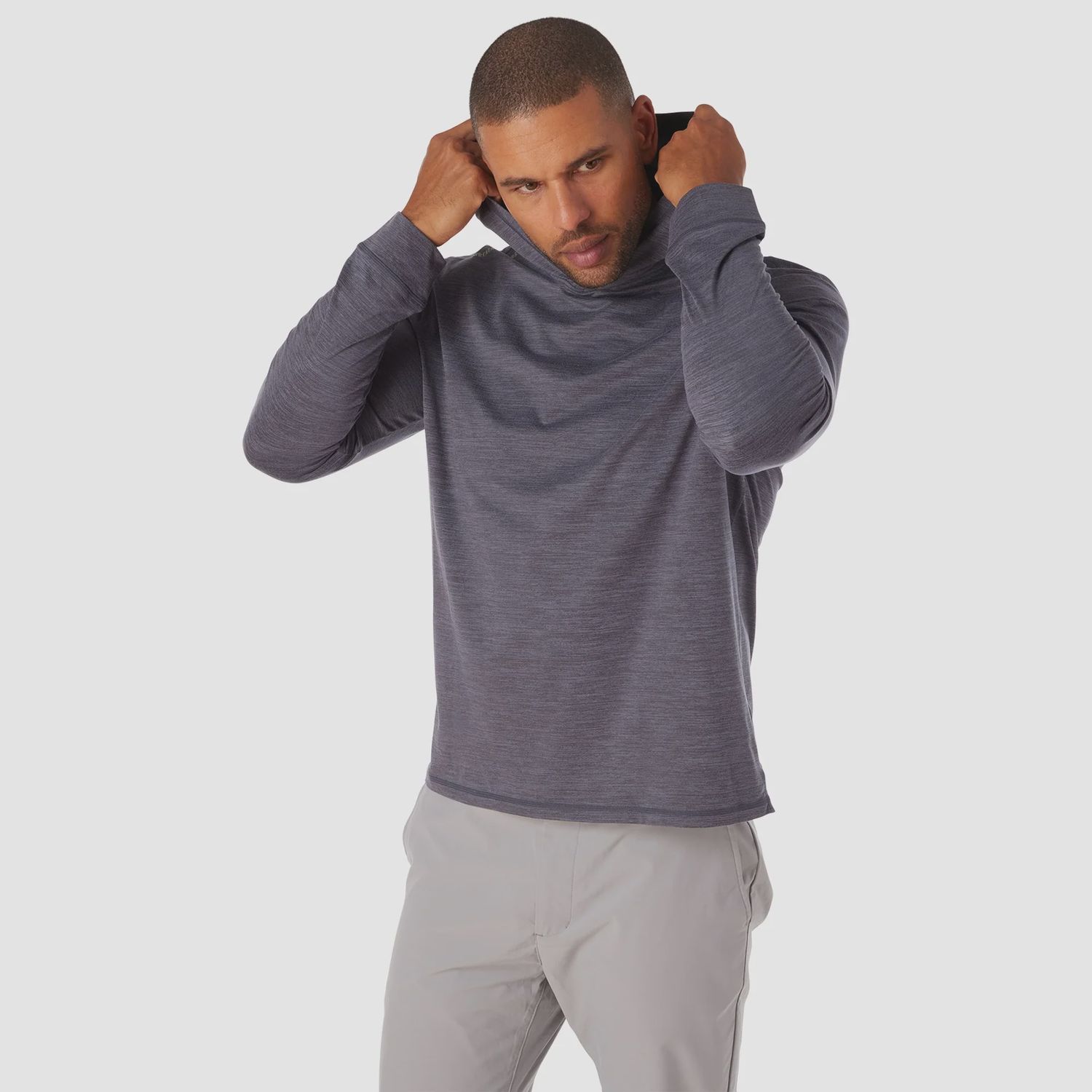 Core Tech T-Shirt Hoodie, Colour: Navy, Size: S