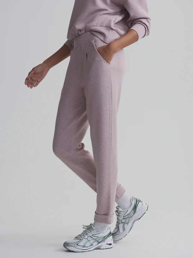 The Rolled Cuff Pant 25, Colour: Mauve Marl, Size: XS
