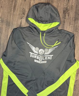 Turbulent Games Branded Lime Shock Hoodie