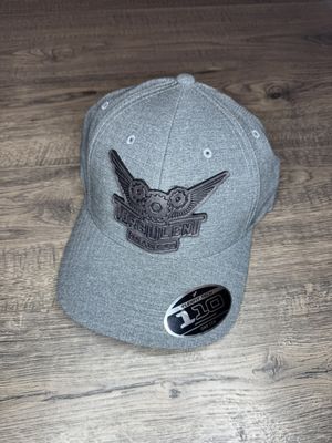 Turbulent Games Branded Performance Snapback Cap Grey w/Leather Logo
