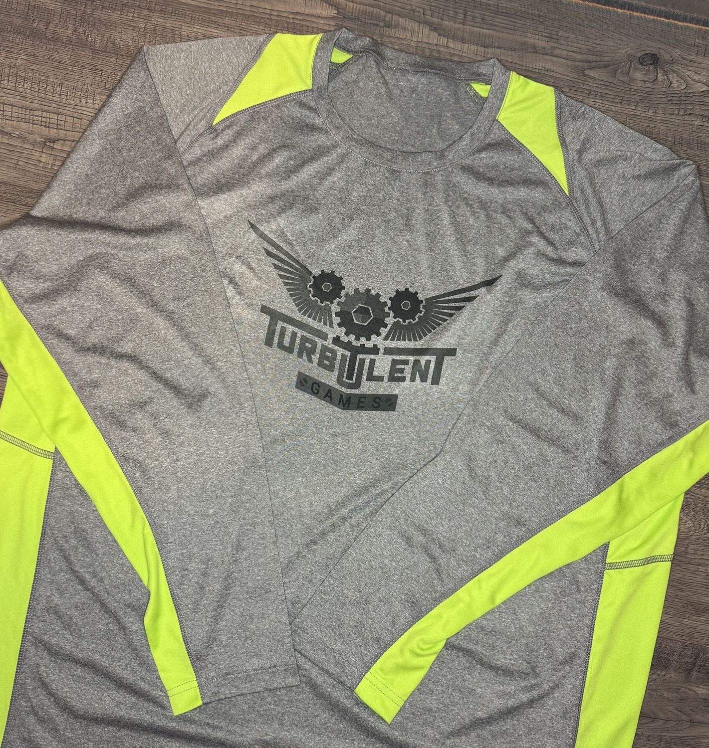 Turbulent Games Branded Lime Shock Contender Long Sleeve