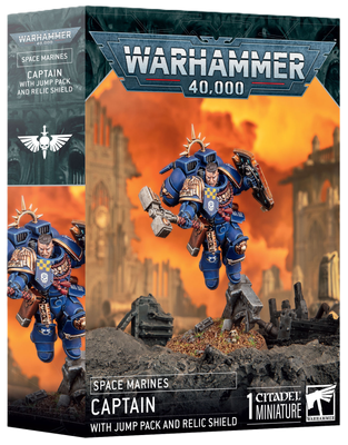 Space Marines: Captain With Jump Pack and Relic Shield