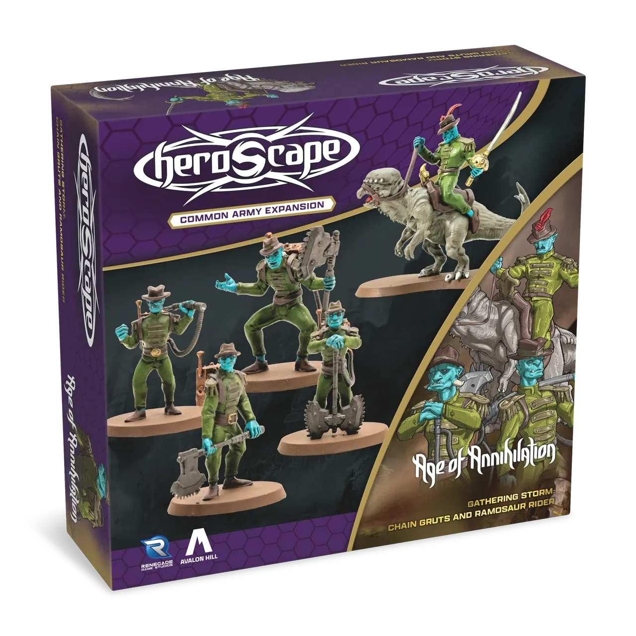 Heroscape: Chain Gruts &amp; Ramosaur Rider