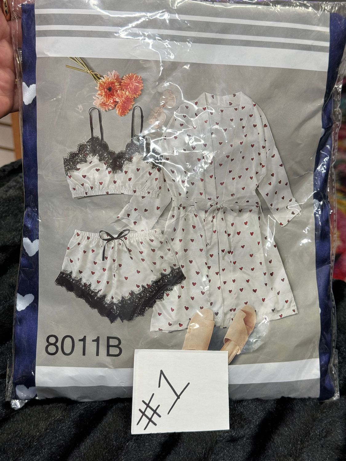 3- piece satin pajama set