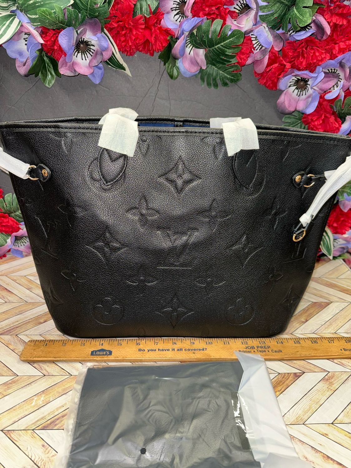 HQ Quality Black Giant Monogram Leather MM Size