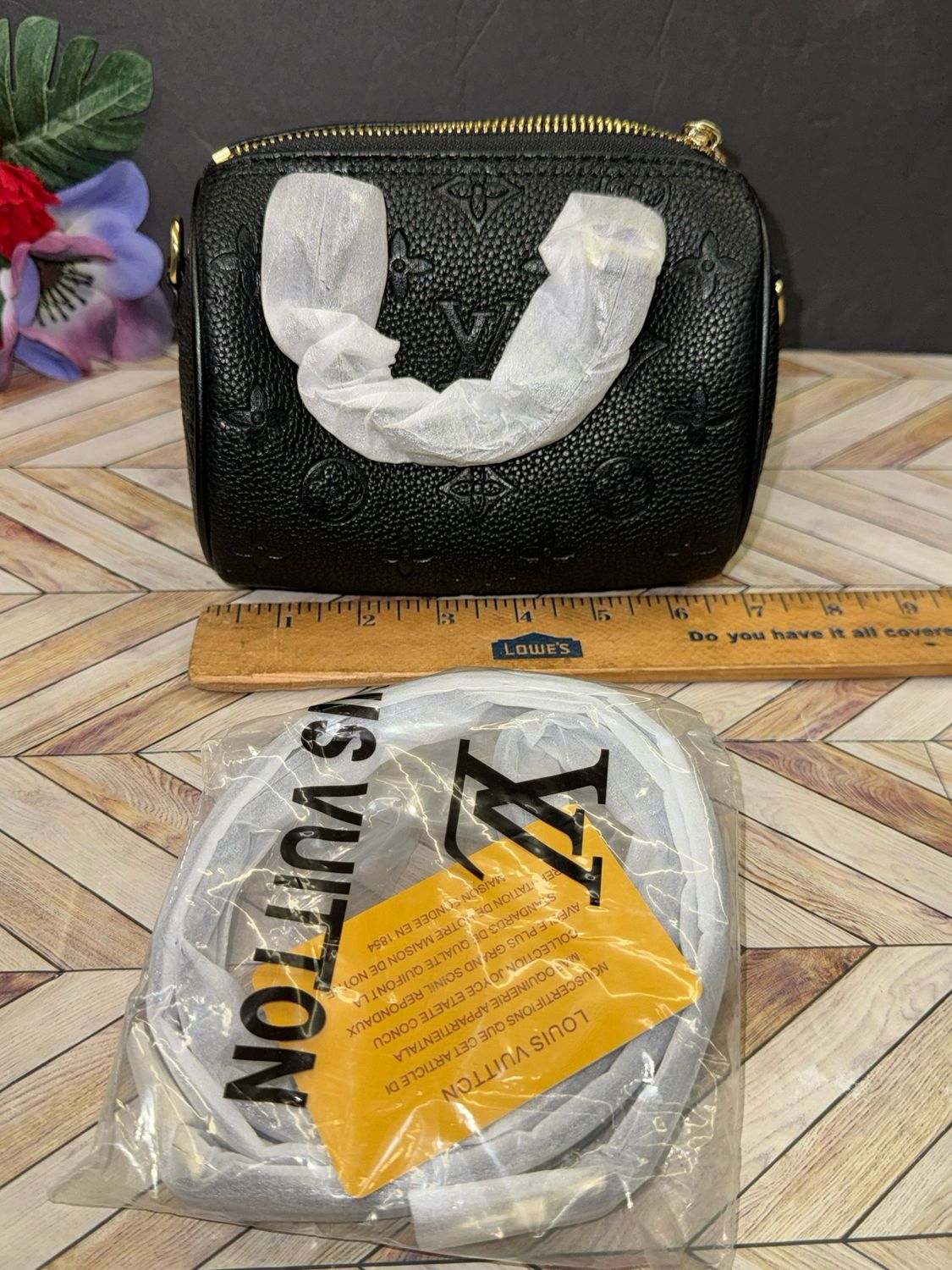 Hq Quality  Nano Size Black Embossed Leather