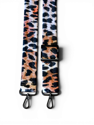 animal print cheetah soft padded crossbody strap