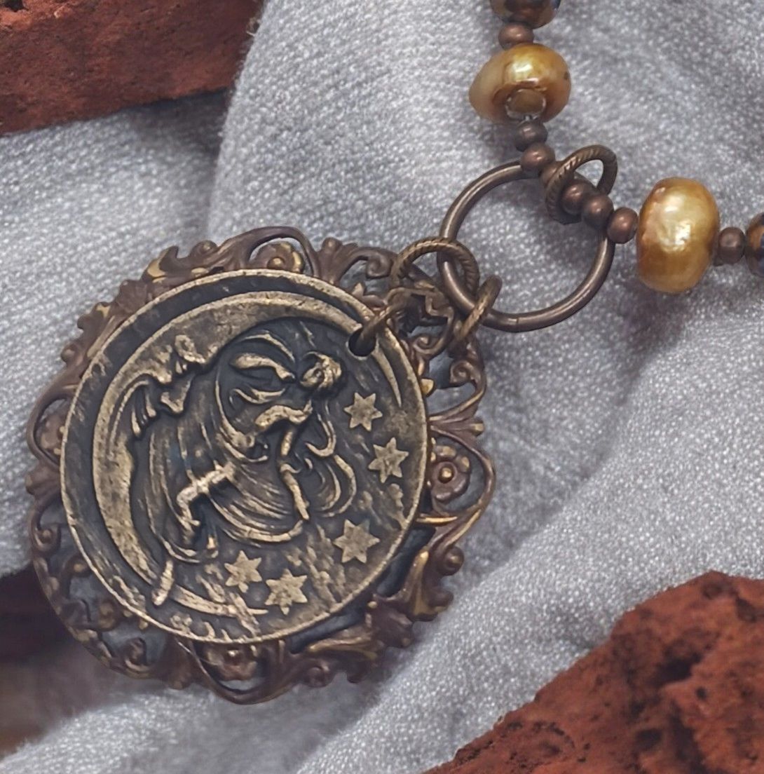 *Willow* Woman in the Moon Pearl Necklace