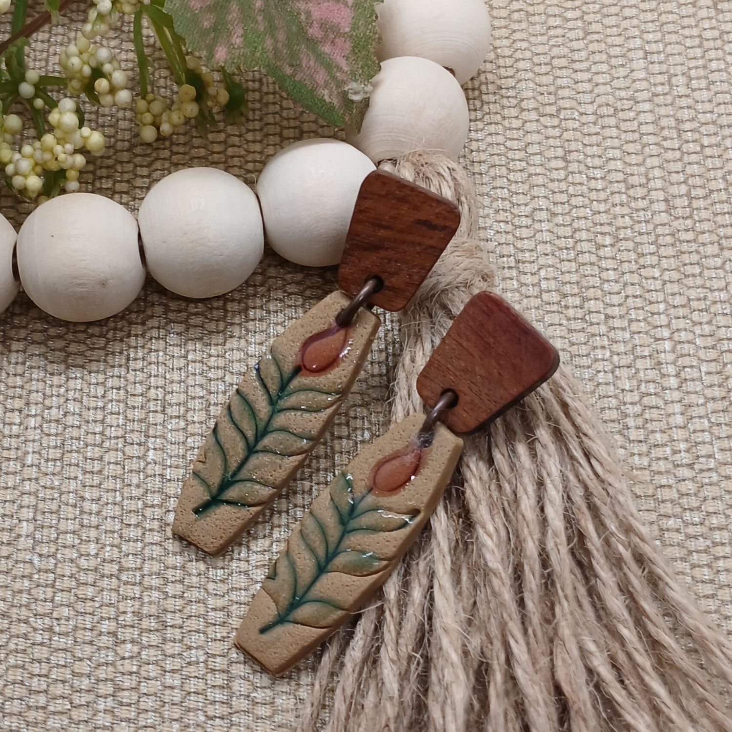 *Wren* Woodland Ember Earrings.