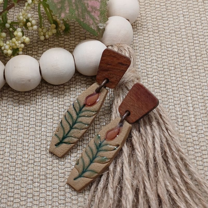 *Wren* Woodland Ember Earrings.