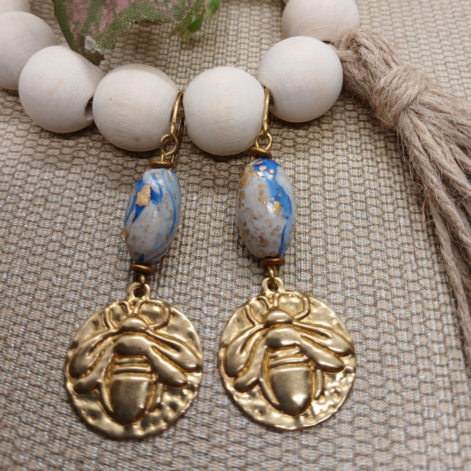 *Blair* Bees and Blue Skies Earrings