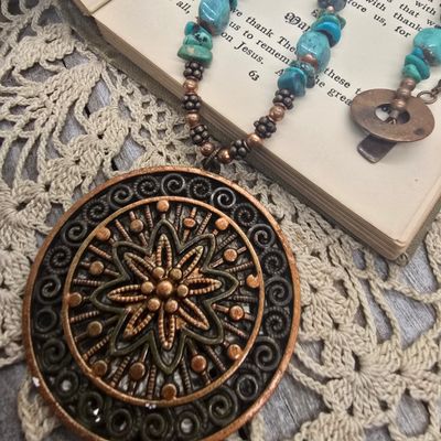 *Magnolia&#39;* Medallion Necklace