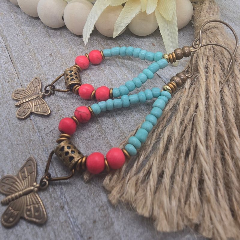 *Bebe* Boheme Butterfly Earrings