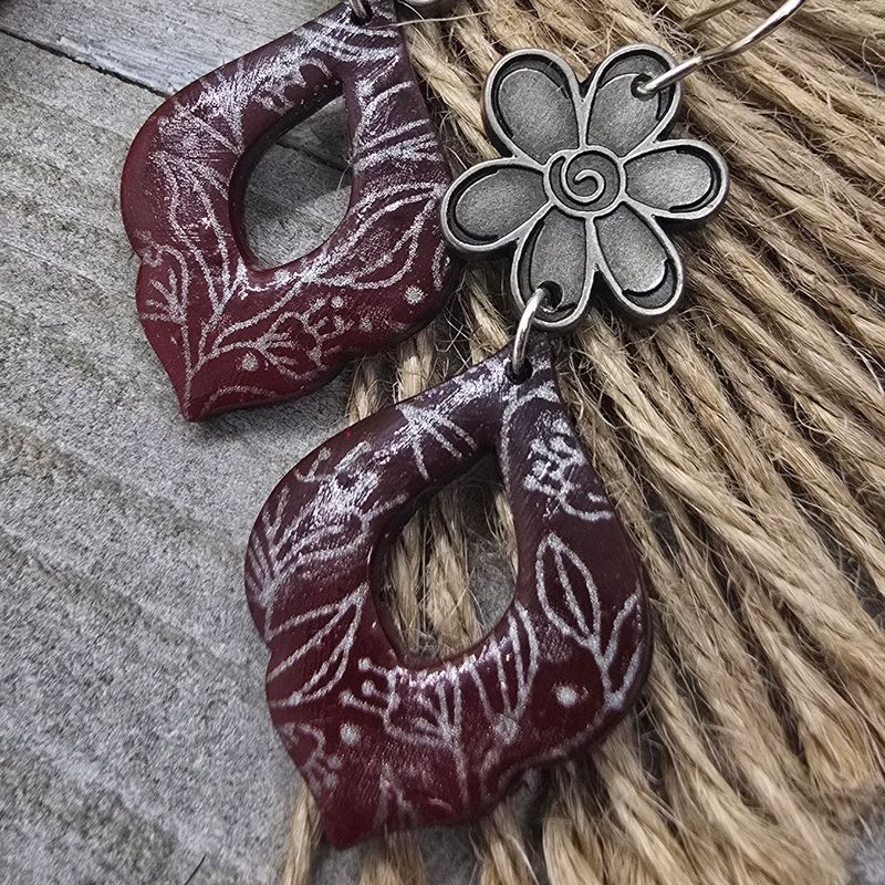 *Aubrey* Ombre Silk Screened Earrings