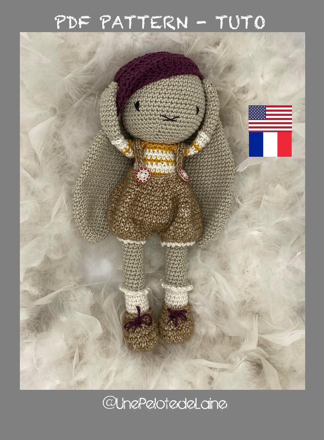 lapin CLOVIS avec ses vêtements
