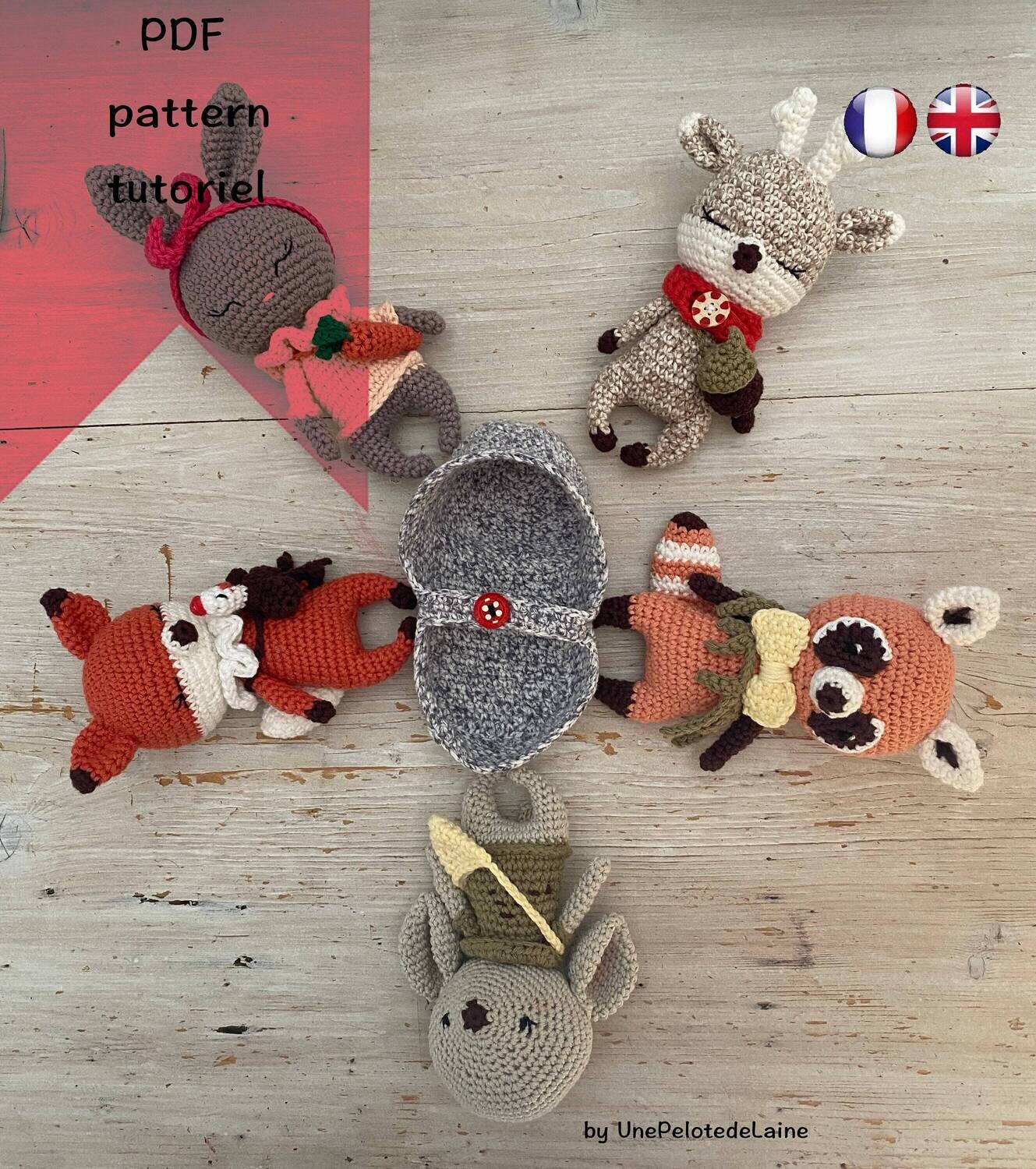animaux de la foret avec leur couffin DIY