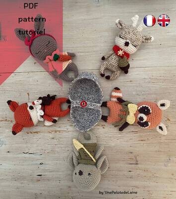animaux de la foret avec leur couffin DIY