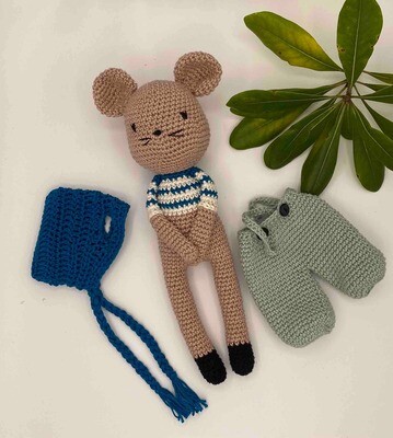 BASILE la souris avec pantalon et bonnet, DIY