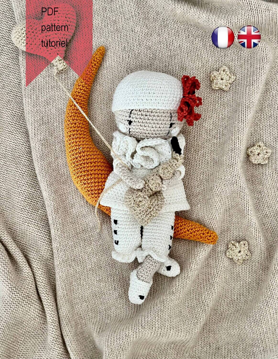 le clown blanc PIERROT avec son saxophone, DIY