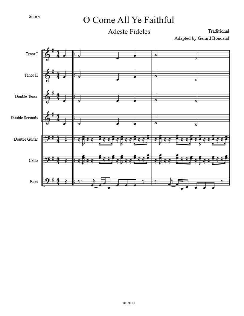 O Come All Ye Faithful Steel Orchestra Bundle