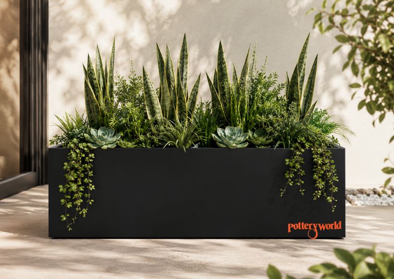 Oblong planter Biancalite