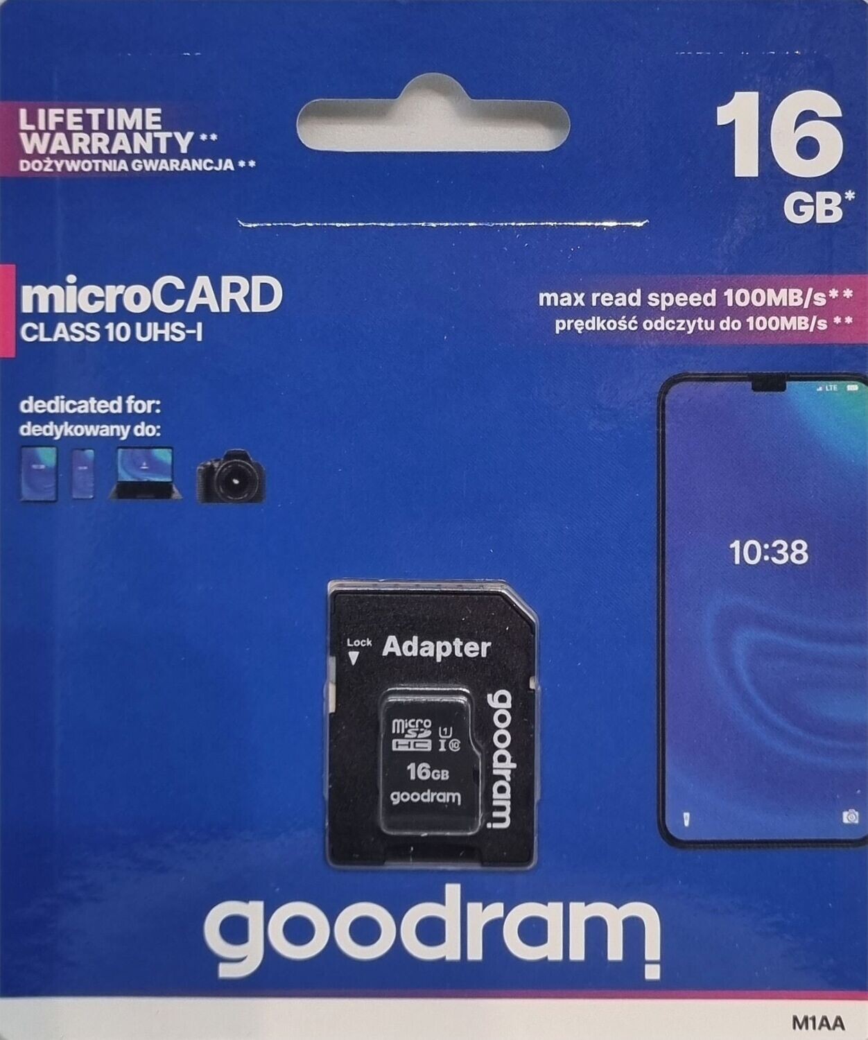 Carte SD micro SD Goodram 16GB classe 10 avec adaptateur