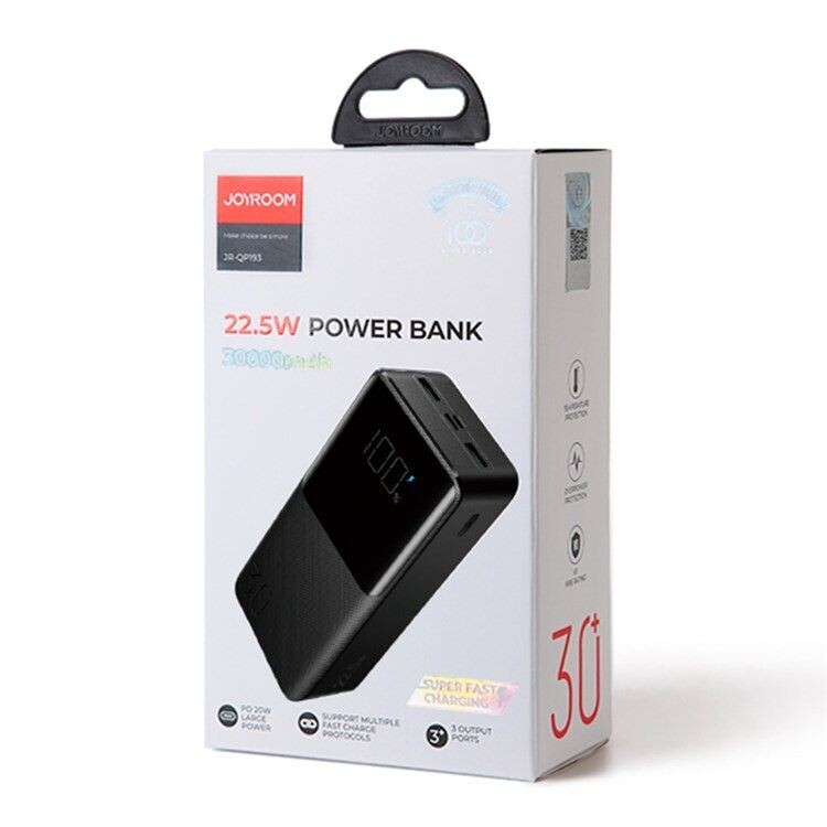 Chargeur JOYROOM JR-QP193 22.5W POWER BANK 30000MAH BLACK