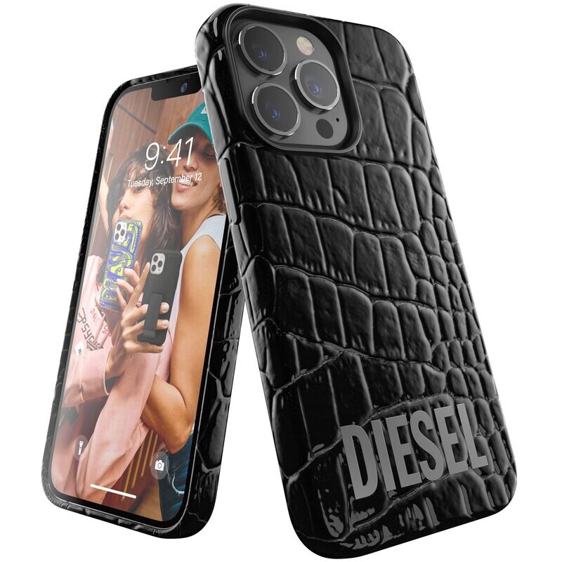 COQUE DIESEL PREMIUM ALIGATOR NOIR IPHONE 13 PRO LICENCE OFFCIEL