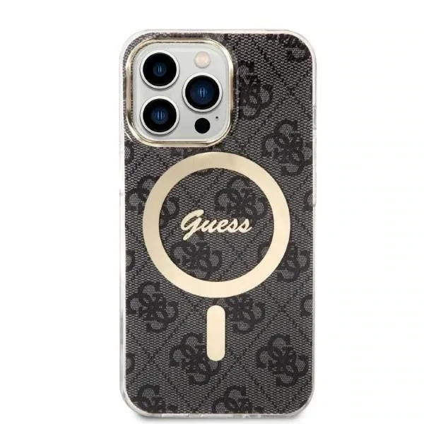 COQUE GUESS MAGSAFE SILICONE GRIS IPHONE 14 PRO MAX LICENCE OFFICIEL