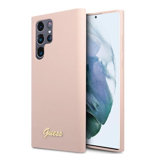 COQUE GUESS SILICONE ROSE SAMSUNG S22 ULTRA