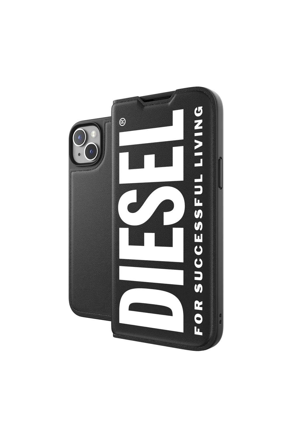 ETUI DIESEL CUIR NOIR IPHONE 13 LICENCE OFFICIEL