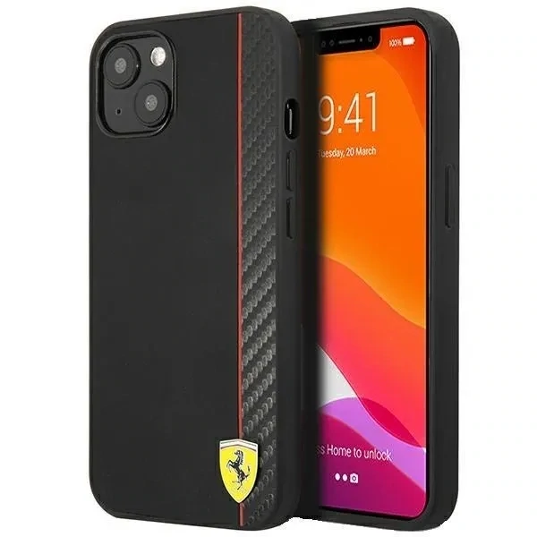 COQUE FERRARI SILICONE NOIR LICENCE OFFICIEL 14 PRO