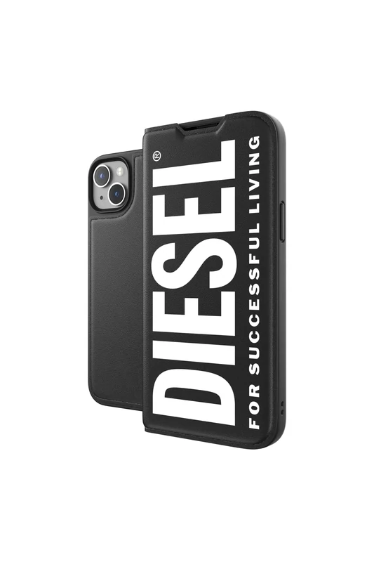 ETUI DIESEL CUIR NOIR IPHONE 13 PRO LICENCE OFFICIEL