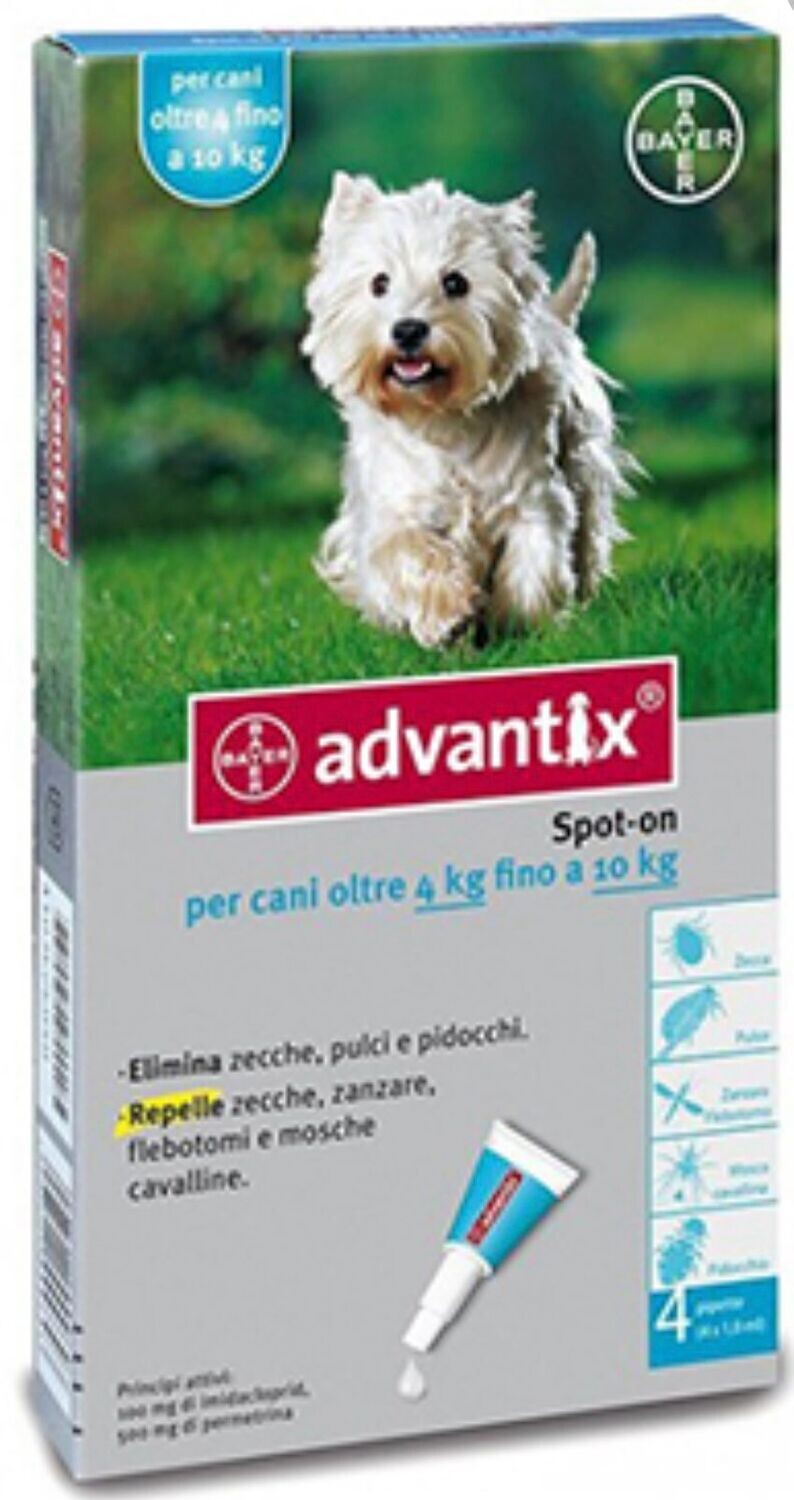 Pipetas advantix 4 - 10 kg (4 pipetas)