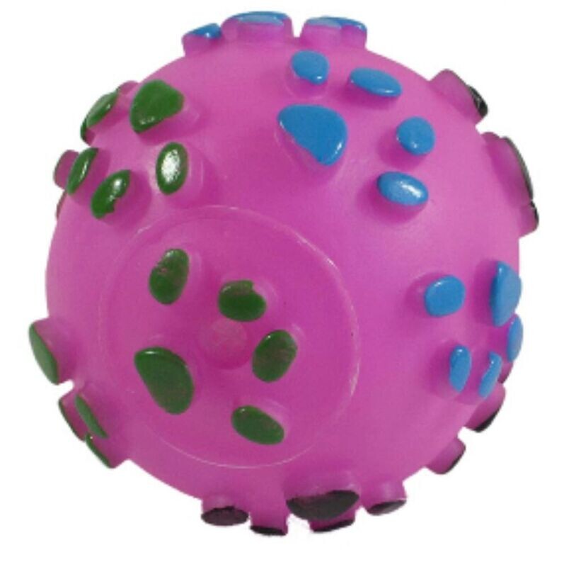 Pelota huellas 8,5cm con sonido