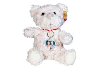 Bear with Heart photo Keyring or Ornament