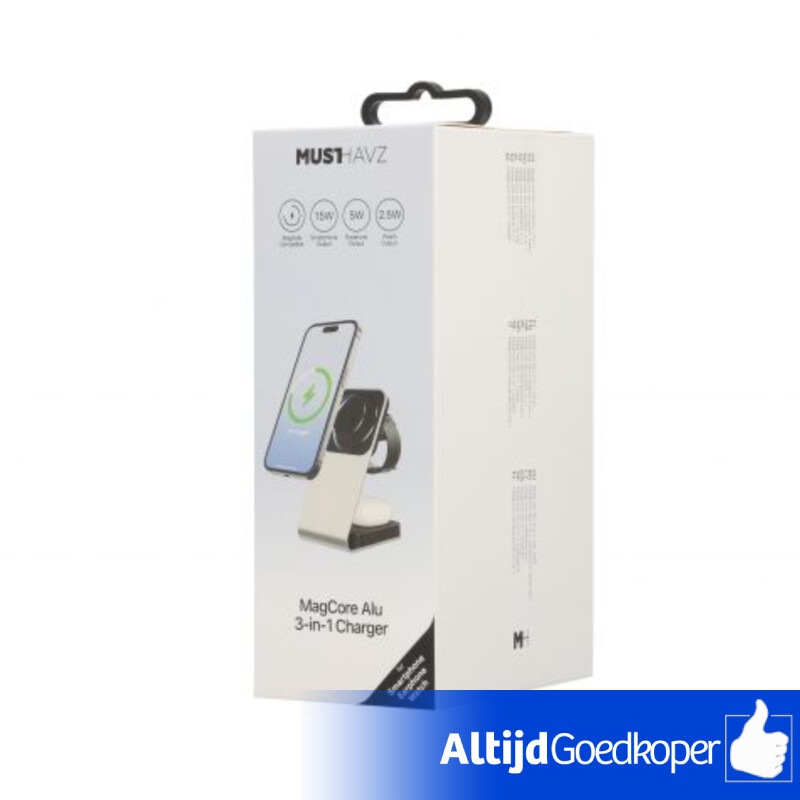 Musthavz MagCore Alu 3-in-1 Telefoon Standaard met Magneet | NIEUW in doos